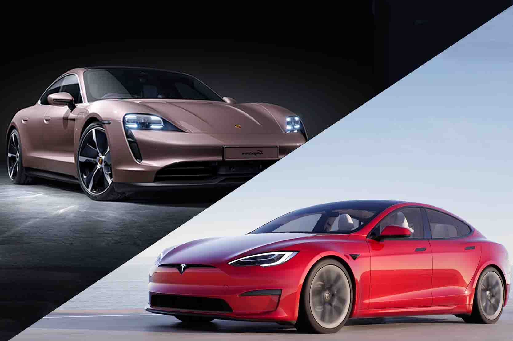 Tesla Model S vs Porsche Taycan Electric Car Comparison | indiGO Auto Group