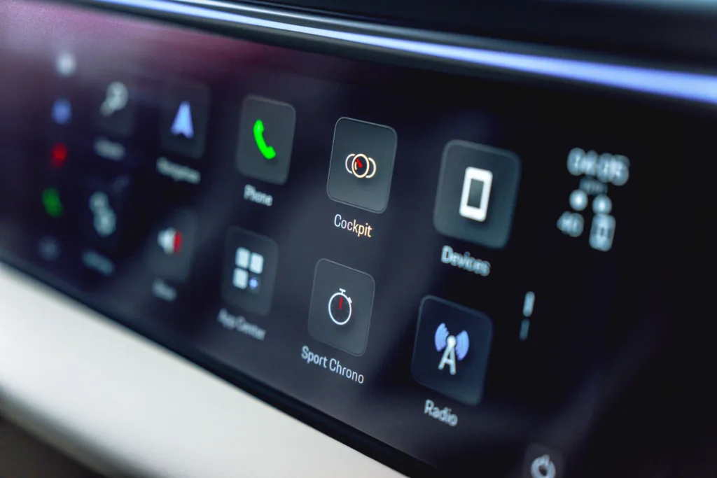 Porsche Macan EV 10.9-inch infotainment touchscreen digital display